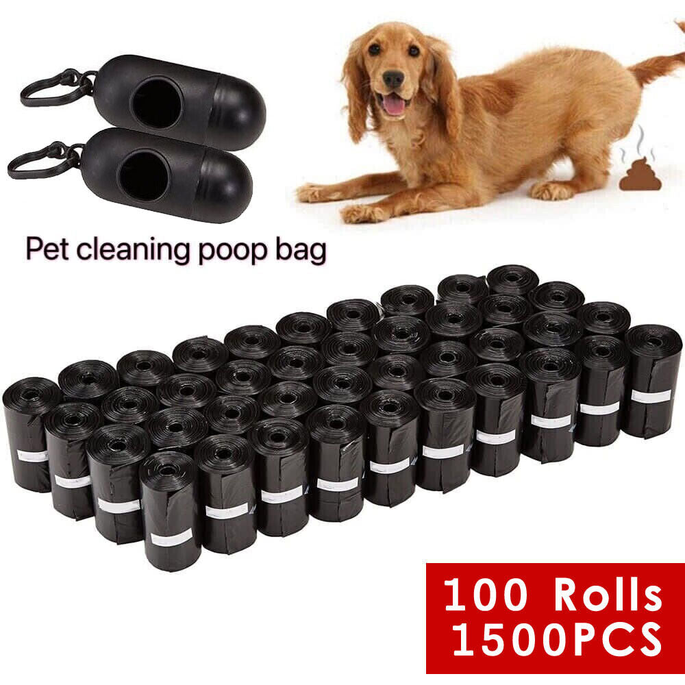 1500PCS Rolls Biodegradable Dog Poo Bag Pet Waste Poop Pick up Garbage Bags